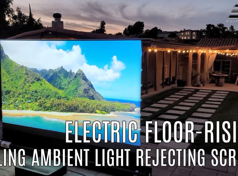 Kestrel Tab-Tension CLR® Electric Floor-Rising Ceiling ALR Projector Screen