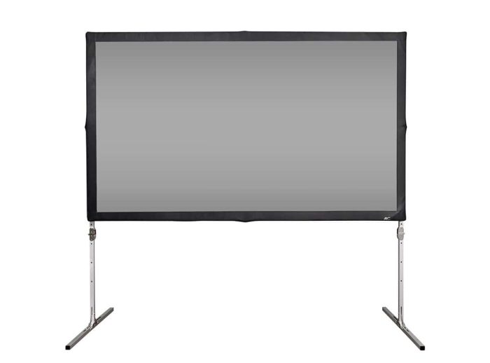 Elite Screens Portable Projector Screen Portable projector screen for presentations and home theater setups.