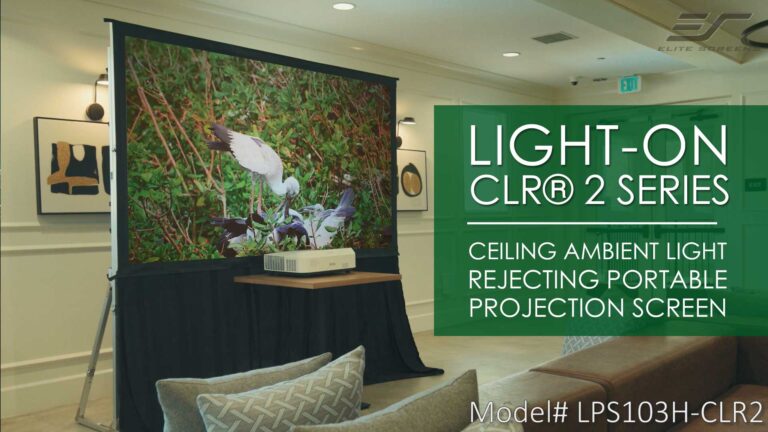 Light-On CLR® 2 Portable Ceiling Light Rejecting UST Projector Screen