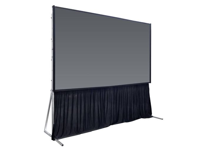 Elite Screens Portable Projector Screen for Presentations Portable projector screen for business and home theater setups. Easy to set up with a durable frame.