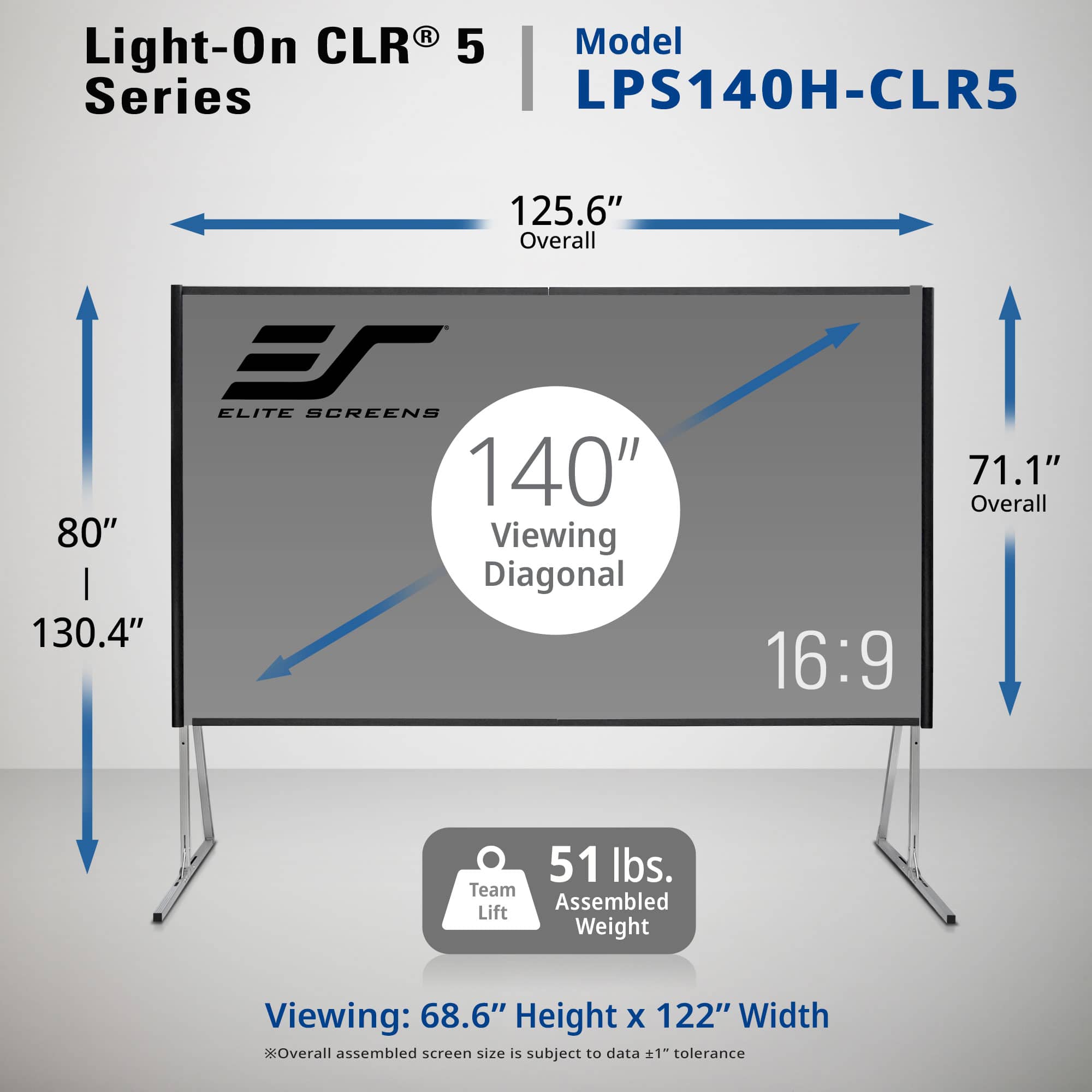 Light-On CLR® 5 | Portable ALR CLR Projector Screen
