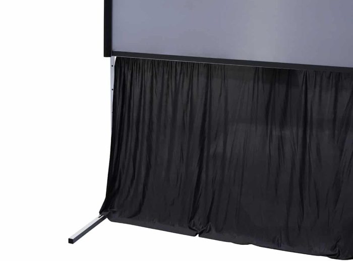Elite Screens Portable Projector Screen Portable black projector screen with stand for presentations and home theater.