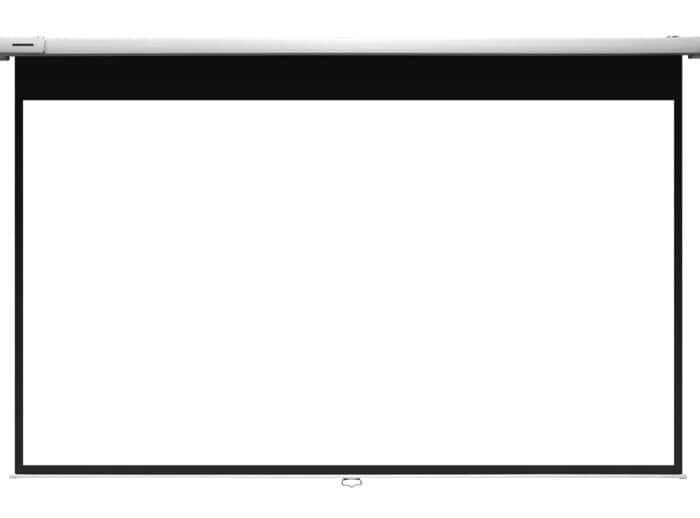 Projection Screen with Motorized Drop Ceiling Mount Motorized projector screen for home theater and business presentations.