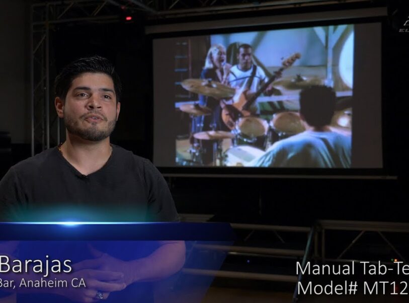Manual Tab-Tension 2 Projection Screen Product / Testimonial