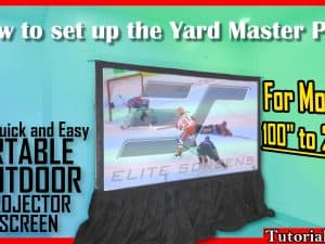 Portable outdoor projector screen for yard setups, ideal for models 100" to 200" in size.