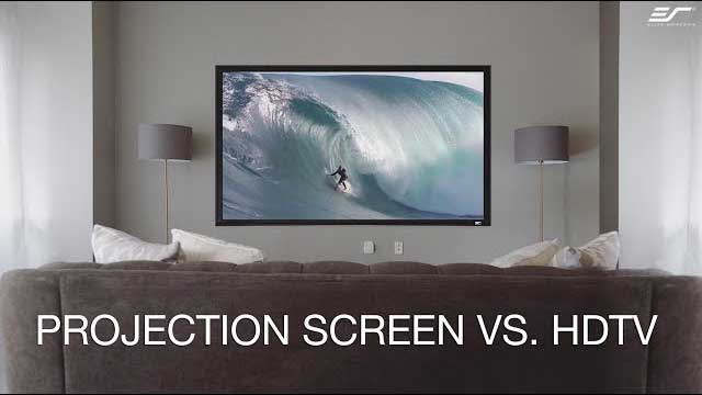 Elite Screens Projection Screen to HDTV Comparison Elite Screens Projection Screen to HDTV Comparison