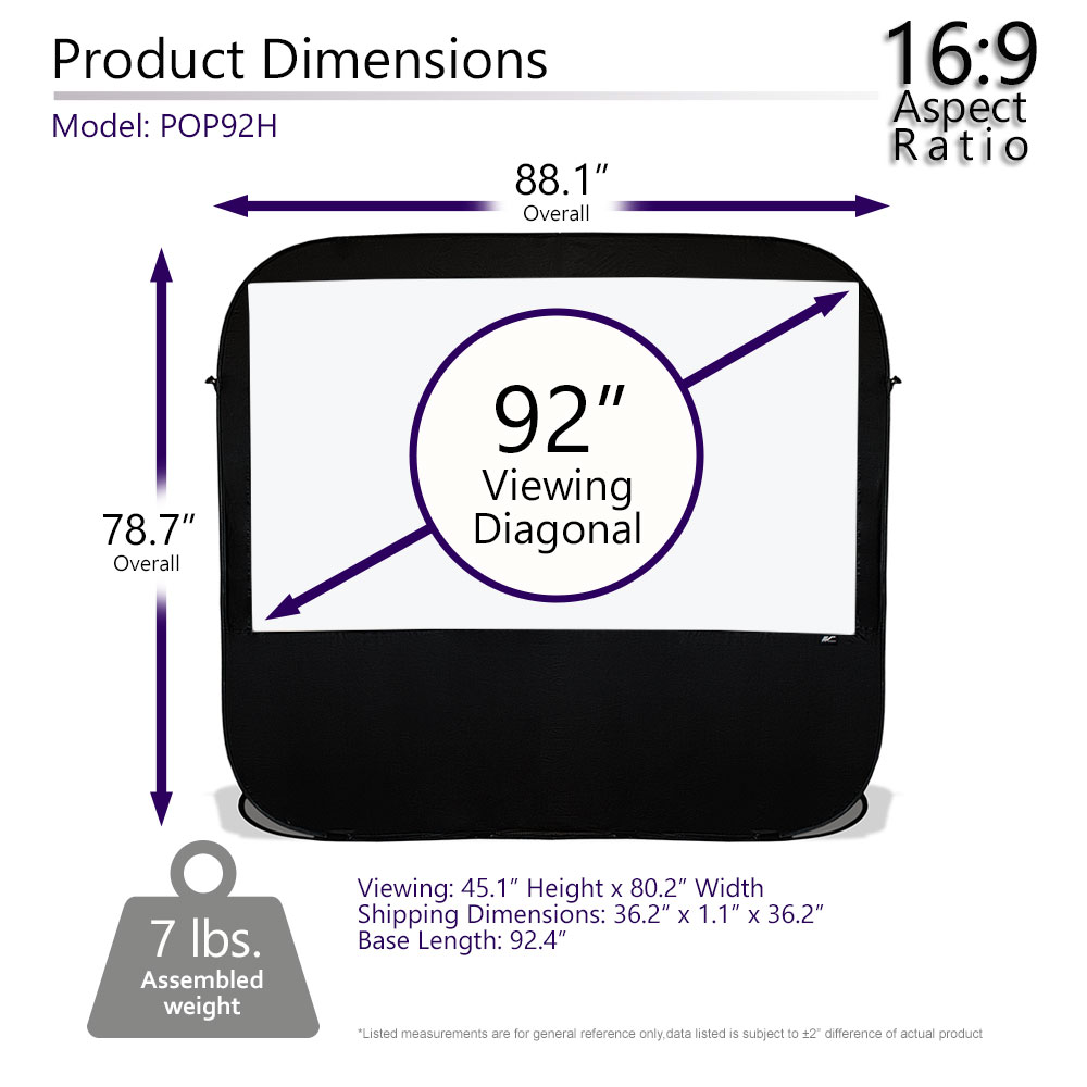 portable popup screen