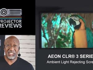 High-quality ambient light rejecting projector screen for bright environments.