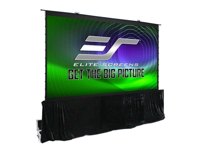 Elite Screens Projector Screens Elite Screens large projection screen for home theater and presentations.