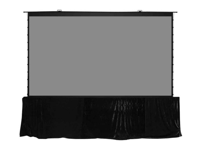 Elite Screens Motorized Projector Screen Motorized projector screen for home theater and presentations.