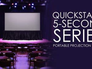 Portable projector screen for presentations and home theaters.