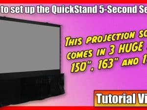 Projection screen for home theater and business presentations in various sizes.