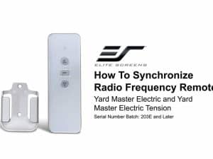 Wireless remote for Yard Master Electric Series projector screens.