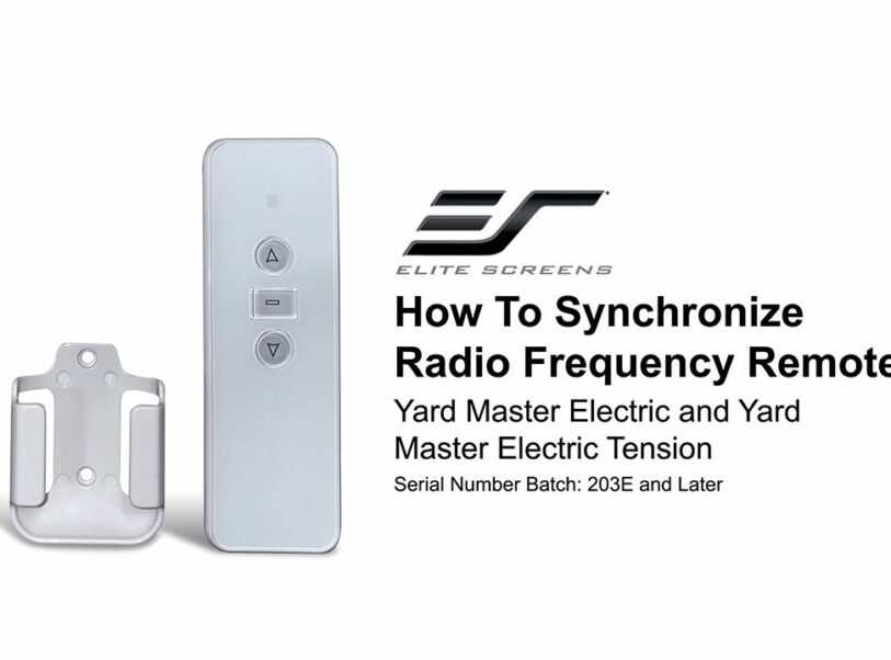 How to Synchronize RF Remote to Yard Master Electric Screens
