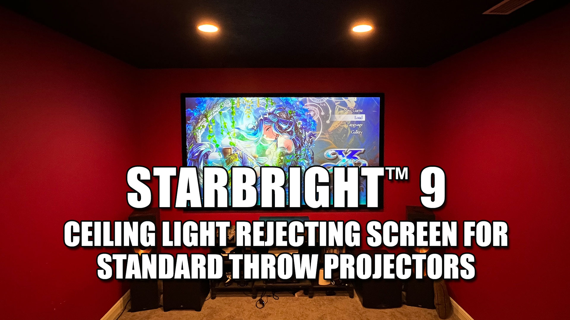 Elite Screens StarBright 9 Ceiling Light Rejecting Screen for Standard Throw Projectors