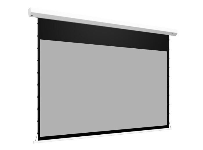 STT_CG4D_AT_Angle02 110" Starling Tab-Tension CineGrey 4D AT Electric ALR / CLR® Acoustic Transparent Tab-Tensioned Projection Screen