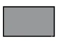 Large gray projector screen with black border for home theater setup.