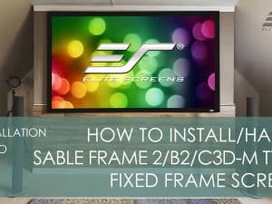 Sable Frame 2 Series fixed frame projector screen for home theaters.