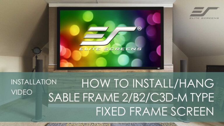 Sable Frame 2 Series | Fixed frame Projector Screen Installation