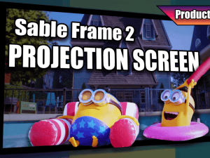 Projection screen for home theater setups with sleek design and high-quality image clarity.