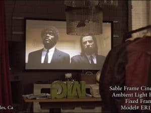 Sable Frame CineGrey 3D projector screen for vibrant images.