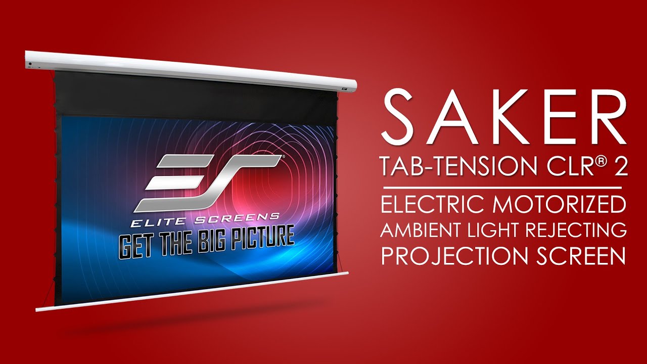 Saker Tab-Tension CLR® 2- Ambient Ceiling Light Rejecting Motorize Projection Screen