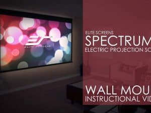 Spectrum 2 Series electric projector screen for home theaters and presentations.