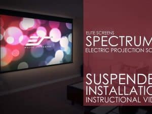 Spectrum 2 Series electric projector screen for home and business use.