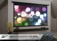 Elite Screens acoustic transparent projector screen for high-quality audio and video display.