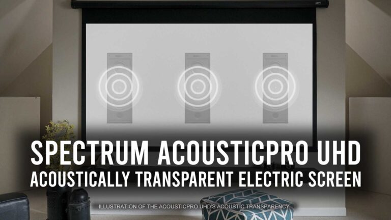 Spectrum AcousticPro UHD Acoustically Transparent Electric Projector Screen