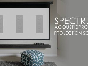 Quality Spectrum AcousticPro UHD projection screen for immersive home theater experiences.