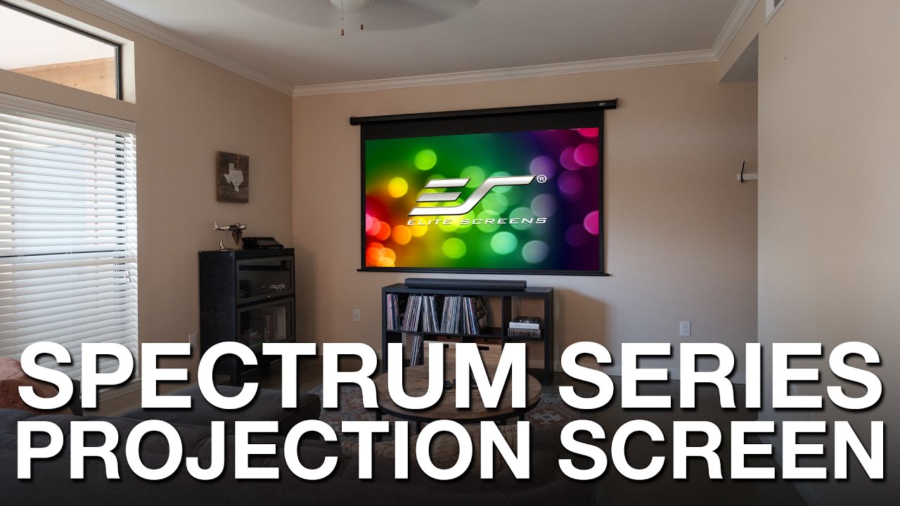 Elite Screens Spectrum AcousticPro ELECTRIC100H-AUHD 4K Sound Transparent Electric Motorized Projection Projector Screen 100-inch 16:9