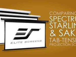 Spectrum Tab-Tension CineGrey 3D® Series projector screen for high-quality home theater.