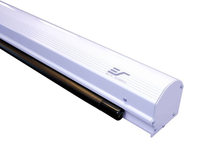 Elite Screens Projector Screen Motorized Model Motorized projector screen for home and business use, easy to install and operate.