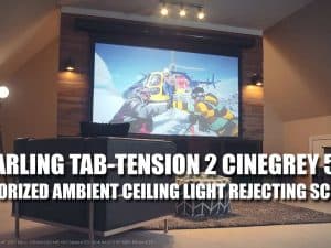 Quality projector screen for home theaters and professional setups.