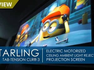 Elite Screens Starling Tab-Tension CLR® 3 Electric Ceiling Ambient Light Rejecting Projector Screen