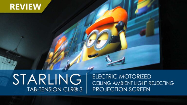 Starling Tab-Tension CLR® 3 Electric Ceiling Ambient Light Rejecting Projector Screen – Review