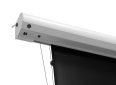 Motorized projector screen for home theater and presentations, easy to install and operate.