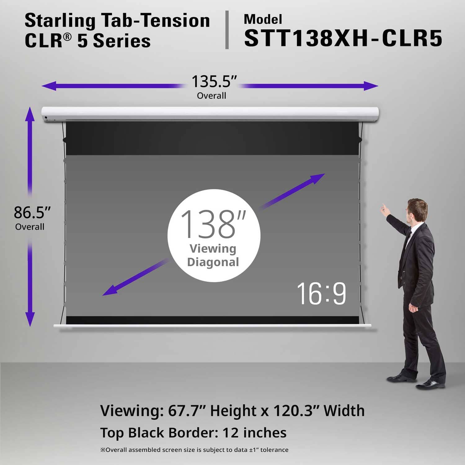 Starling Tab-Tension CLR® 5 - ALR Electric Projector Screen