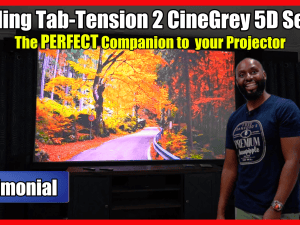 Quality projector screen for home theater setups.