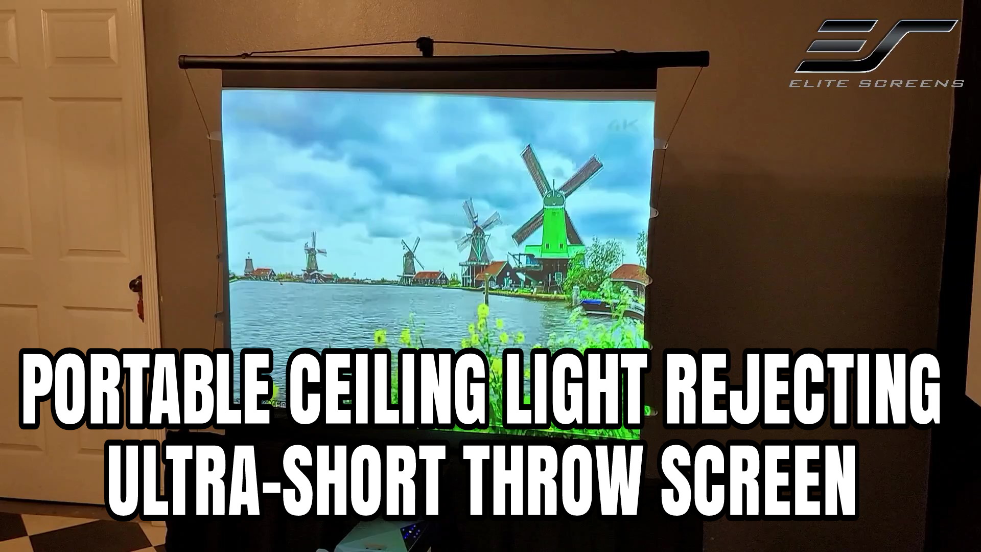 Elite Screens Light On CLR® 3 Portable Ceiling Light Rejecting Screen Reviewed by Joelster
