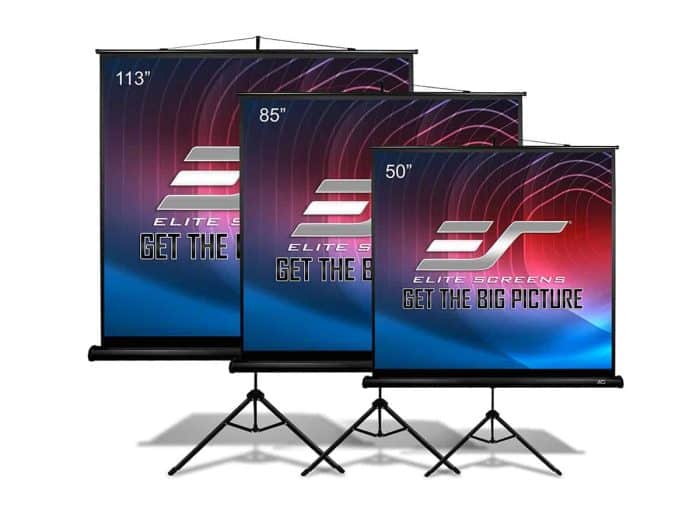 Elite Screens projector screens for home and business use.