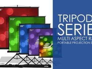 Quality Tripod B Series portable projector screens for versatile presentations.