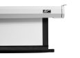 Motorized projector screen for home theater and business presentations.