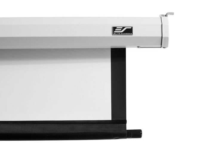 Elite Screens Motorized Projector Screen Motorized projector screen for home theater and business presentations.
