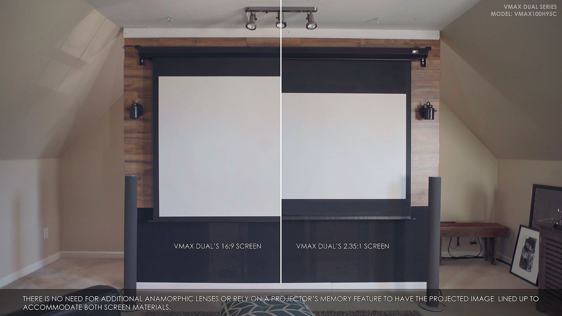 Elite Screens VMAX Dual Projection Screen Customer Video, Corona, California