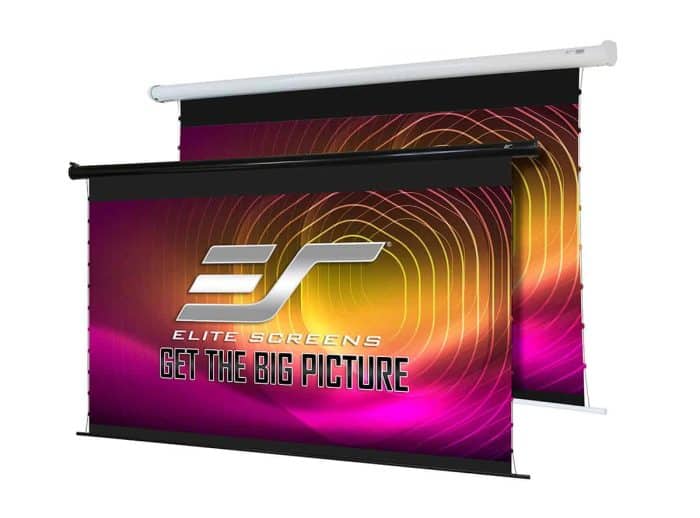 125" VMAX Tab-Tension Electric Projection Screen with CineGrey for vibrant images.