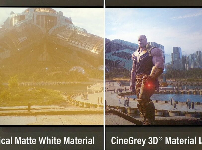 White vs. Gray ALR Projector Screen Comparison: Elite Screens Aeon CineGrey 3D Review
