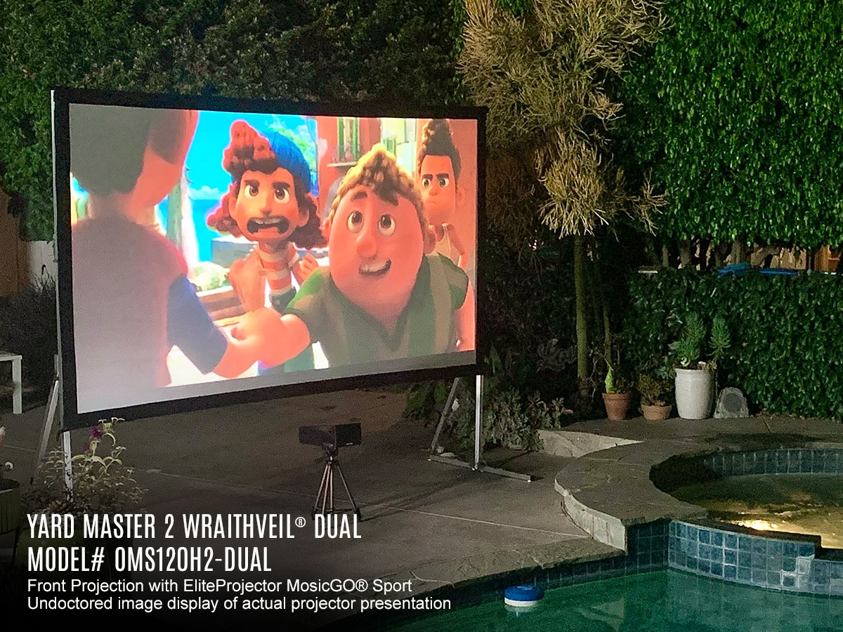 Elite Screens YardMaster2 100 Outdoor Projector Screen Silver OMS100H2 -  Best Buy