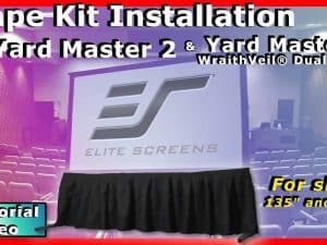 Elite Screens projector screens for home theater and presentations.